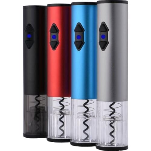 Electric Bottle Opener Battery Automatic Corkscrew Professional Red Wine Opener Foil Cutter Set Kitchen Tools Bar Accessories
