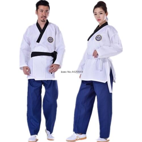 Adult Children Kung Fu Uniform Taekwondo Clothing Men Boxing Competition WuShu Taekwondo Tai Chi TKD Clothing Top+Pant