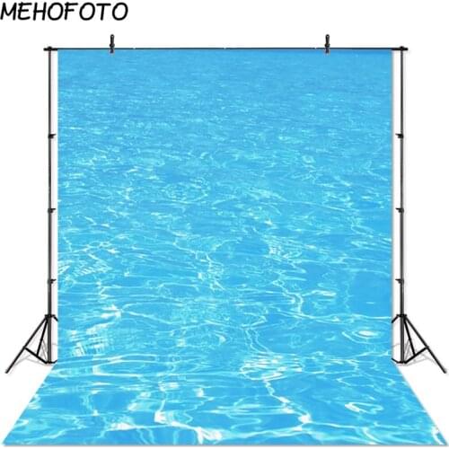 Pool Backdrop Summer Party Decoration Photography Backdrops Blue Water Background for Photobooth Studio Backdrops