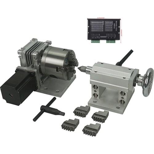 CNC machine dividing head Rotary axis A axis 4th axis tailstock for DIY engraving router lathe