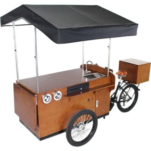 Classic Electric Cargo Bike Adult Tricycle Europe Mobile Food Cart for Sale Coffee Fruit Beer on The Street Display Kiosk