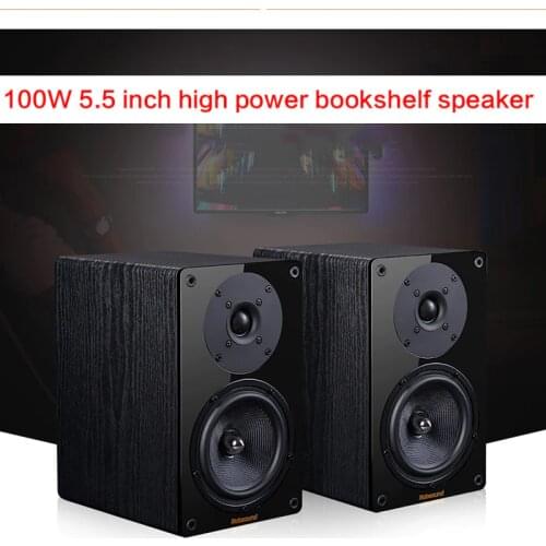 100W High-power 5.5-inch Bookshelf Speakers Fever Monitor Audio HiFi Passive Surround Speakers Home Desktop High-fidelity Audio