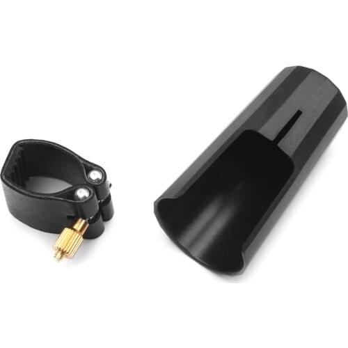 Alto Sax Saxophone Mouthpiece Cap PU Leather Ligature for Sax Accessory Replacement