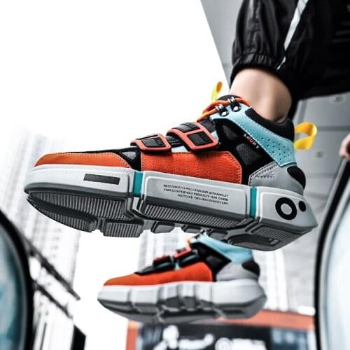 New Men Women Running Shoes High Top Thick Sole Breathable sneakers Couple anti-skid Wear-resistant jogging walking shoes 36-45