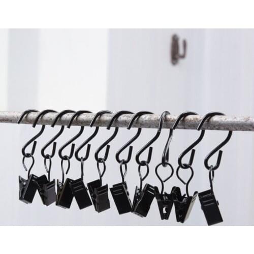 10 Pcs Curtain Hook Clip S Hook Clip Metal Curtain Clip Shower Hook Curtain Buckle Curtain Buckle Accessories