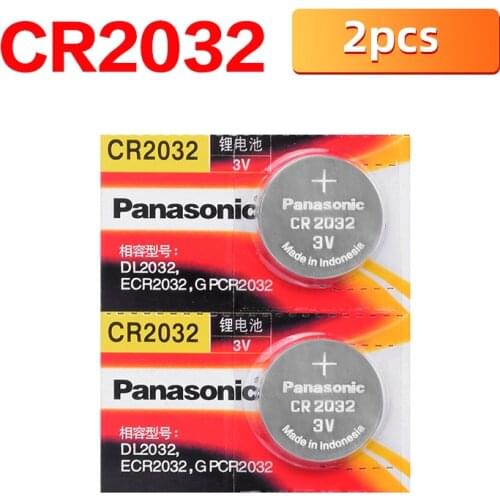 PANASONIC Original 2pcs/lot cr2032 Button Cell Batteries 3V Coin Lithium Battery For Watch Remote Control Calculator cr 2032