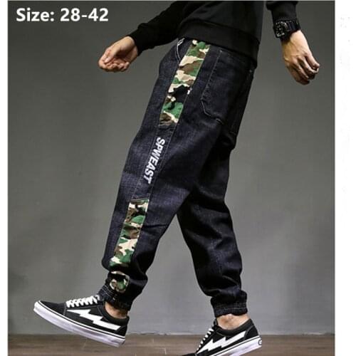 Black Jeans Man Brand 2019 Plus Big Size Harem Hip Hop Ankle Length Denim Jogger Jean Men Taglia Grande Trousers Hombres Jens