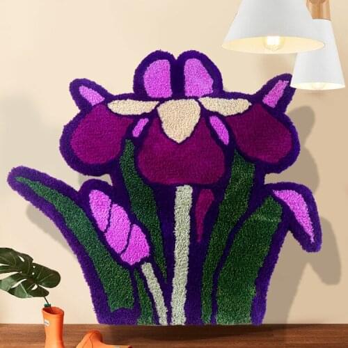 New Orchid Carpet Bedroom Bedside Mat Office Carpet Creative Living Room Purple Plush Carpet Bathroom Rug Purple Rug