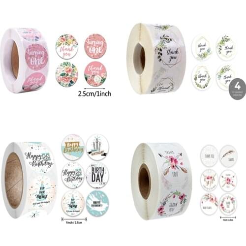 Gift Sealing Stickers 500pcs Thank you Love Design Diary Scrapbooking Stickers Festival Birthday Party Gift Decorations Labels