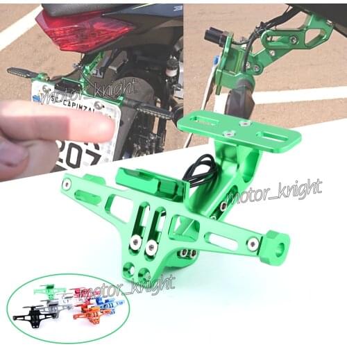 Motor Bike License Plate Holder Bracket Turn Signal Light For Kawasaki Z400 W800 Z125 Z1000 VERSYS1000/650 X300 Z650 Z900 Z300