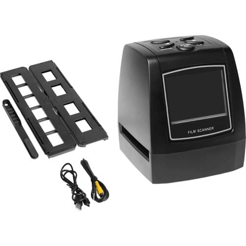 Protable Negative Film Scanner 35/135mm Slide Film Converter Photo Digital Image Viewer with 2.4" LCD Build-in Editing Software