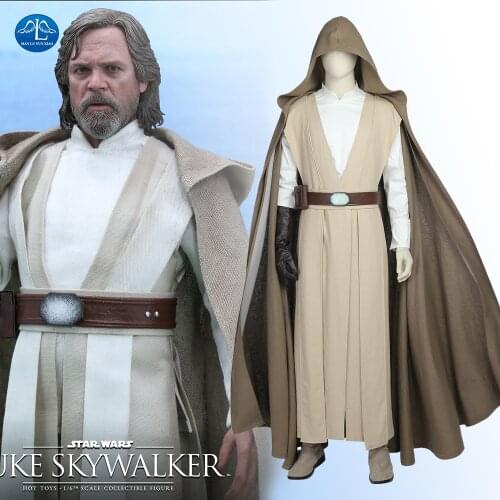New Star Wars The Last Jedi Luke Skywalker Costume Men Full Set Halloween Cosplay Costume For Men Custom Made