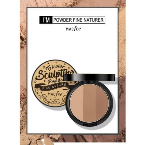 3 Colors Face Highlighter Contour Powder Palette Stereoscopic Five Senses v Shaped Face Bronzers Highlighter Powder