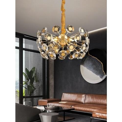 Luxury Led Crystal Chandelier Living Room Bedroom Creative Dandelion Restaurant Home Club Lobby Postmodern Suspension Luminaire