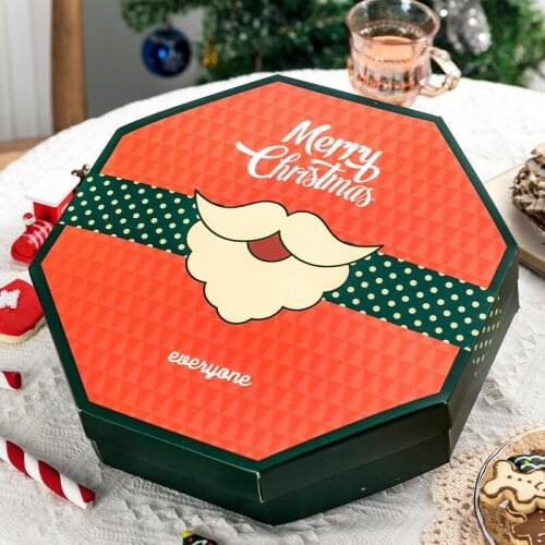 Christmas Star Anise Cake Box Candy Biscuit Bakery Packaging Gift Muffin Party Supplies Happy Birthday