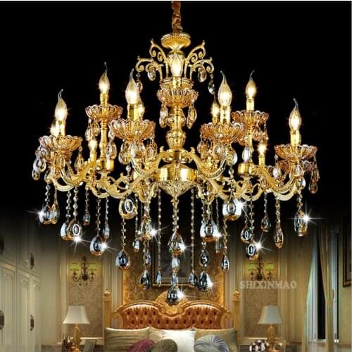 SHIXNIMAO free shipping Deluxe copper plating gold body LED Crystal Luxury Crystal Chandelier Fashion crystal chandelier