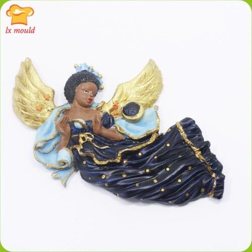 LXYY New Angel Guarding The Earth Silicone Molds Angel Chocolate Fondant Cake Baking Moulds