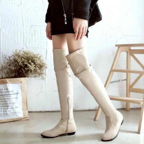 Spring and autumn winter new Korean version of the flat high boots over the knee boots Martin boots tide shoes womens boots