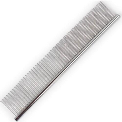 High quality 100pcs/lot pet comb stainless steel grooming comb row comb dog comb wholesale