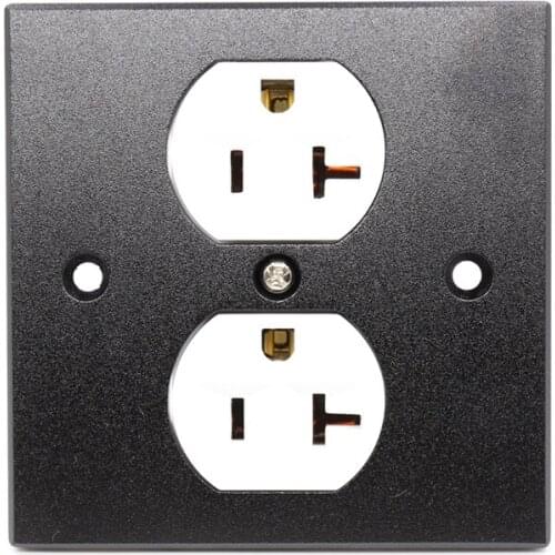 High Quality US ac power socket power Duplex Receptacle Copper Aluminum alloy Outlet HIFI Socket