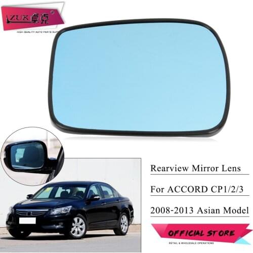 ZUK Anti-Glare Blue Lens With Heated Rearview Mirror Glass Side Mirror Lens For HONDA ACCORD 2008-2013 CP1 CP2 CP3 Asian Model