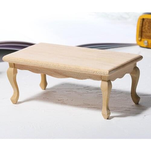 1/12 Cute Miniature Furniture Model Teatable Coffee Table Living Room Toy Decor