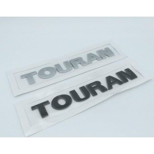 1pcs 3D ABS high quality TOURAN car Letter Rear trunk Decals Emblem badge sticker Decal styling