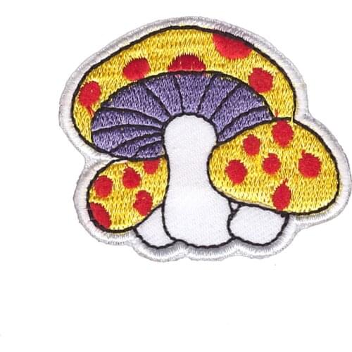Clothes patch 10 pcs nice mushroom Embroidered patch iron on Motif sew on iron on Applique DIY accessory