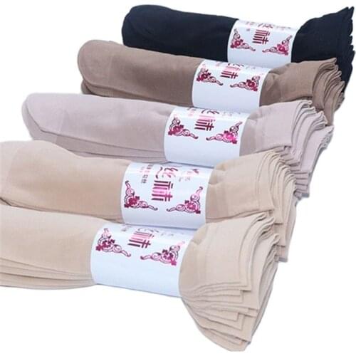 20 Piece=10 Pairs New High Quality Solid Color Elastic Short Sock Spring Summer Breathable Soft Thin Nylon Ankle Socks For Women
