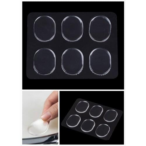 6Pcs/Set New Transparent Snare Drum Mute Pad Drum Damper Gel Pads Snare Tom Drum Muffler Mute Percussion Instrument Accessories