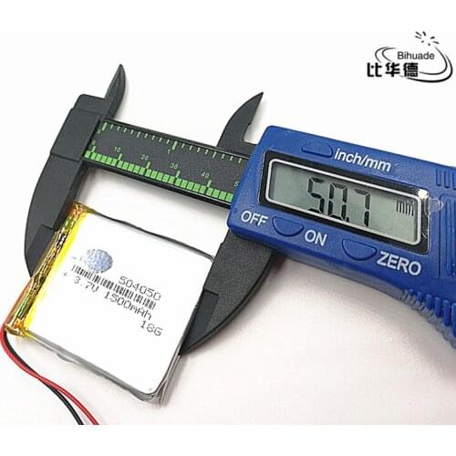 6pcs/lot 3.7V 1500mAH 504050 Polymer lithium ion / Li-ion Rechargeable battery for DVR,GPS,mp3,mp4