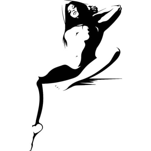 8.3*13.5CM Sleeping Comfortable Girl Vinyl Decals Covering The Body Car Sticker Advanced Design C20-0273