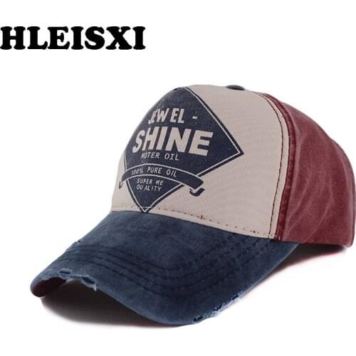 HLEISXI Brand Top Fashion Snapback Women Washed Summer Baseball Cap For Men Adult Unisex Cotton Caps Lady Adjustable Bonnet