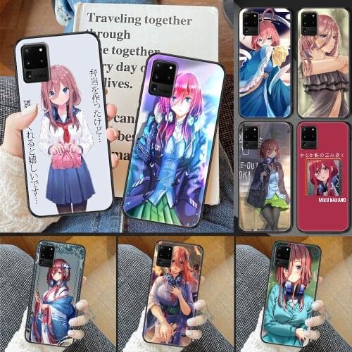 Nakano miku Anime Phone case For Samsung Galaxy Note 4 8 9 10 20 S8 S9 S10 S10E S20 Plus UITRA Ultra black tpu waterproof luxury