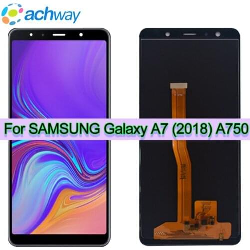 Black New 6.0'' For Samsung Galaxy A7 2018 A750F A750G A750FN Touch Screen Digitizer LCD Display With Open Tool For Samsung A750