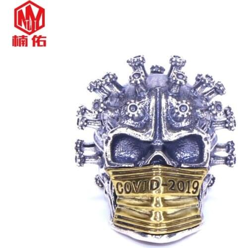 EDC Tools S925 Sterling Silver Paracord Knife Bead Silver Pendant Keychain Necklace Beads