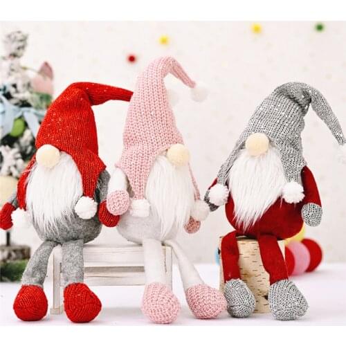 Forest Old Man Dwarf Christmas Santa Faceless Gnome Dolls Merry Christmas Decorations for Home Xmas Ornaments New Year Gift 2022