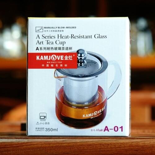 [GRANDNESS] Kamjove A-01 Clear Glass Teapot with 304 Stainless Steel Fine Infuser 350ml Kamjove Art Tea Cup Kamjove Tea Pot