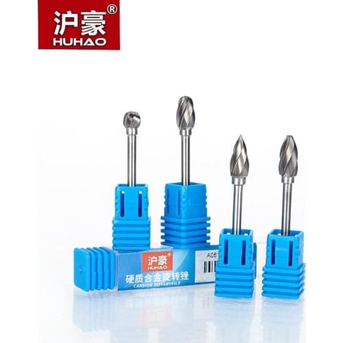 HUHAO 1pc 3mm Shank Tungsten Steel Cutter Metal Grinding Carving Rotary File Cylindrical Router Bit For Metal Polishing