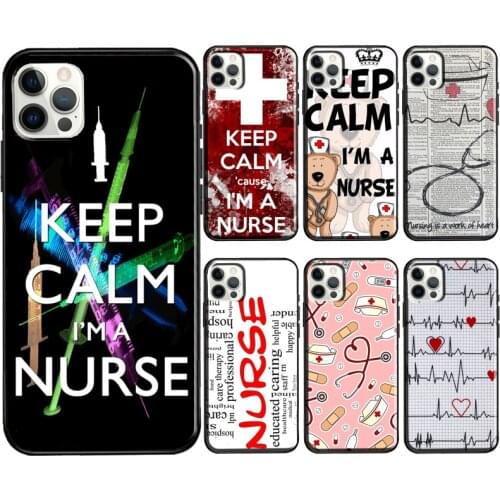 Cartoon Medicine Doctor Nurse Case For iPhone X XR XS Max 7 8 Plus SE 2020 12 Mini 11 Pro Max Soft Phone Cover Coque