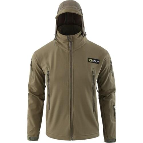 Men Winter Sports Fleece Warm Waterproof Camo Uniform Coat Outdoor Hiking Climbing Cycling Thick Windproof Thermal Hooded Jacket