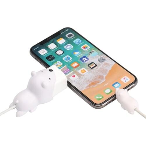 FFFAS Cable Winder Big Bite Cute Funny Animal Tiger Cable Protector Organizer Chomper Charger Wire holder Winder Gift For IPhone
