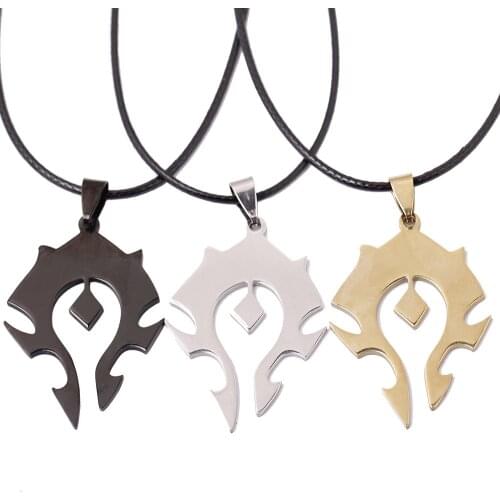 LOK'TAR FOR THE HORDE Necklace Vintage Choker Necklace Stainless Steel Pendant Jewelry Gift For Fans of Garrosh Hellscream
