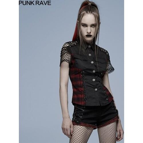 Красные блузки PUNK RAVE China At AliExpress
