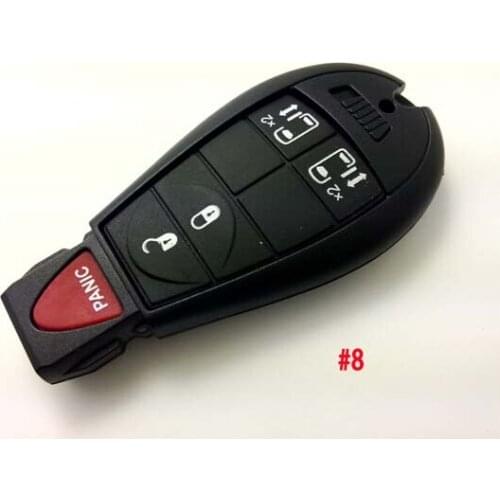 Blank 433Mhz With ID46 Chip For Chrysler Smart Remote Key 4+1 Button Car Alarm Keyless Entry Fob 5PCS/lot