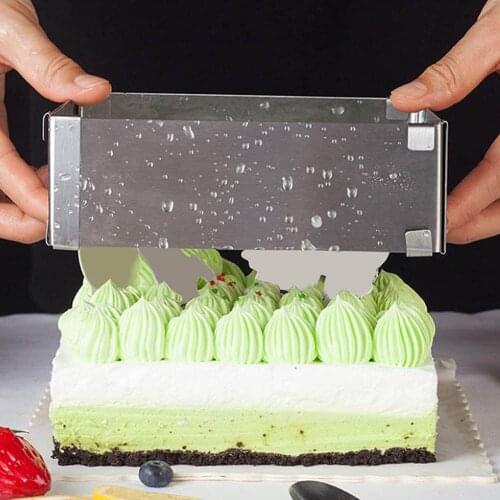 Adjustable 6\"-11\" Mousse Ring Square Mold Border Paste Film Square Cake Mold Wedding Cake Decorating Tools