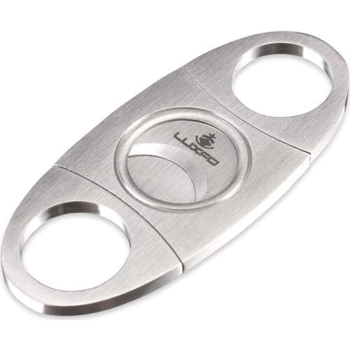 LUXFO Double Blades Stainless Steel Sliver Plated Cigar Cutter Pocket Gadgets Cigars Scissors