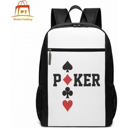 Poker Backpack Poker Backpacks Print Student Bag Trend School Men - Women High quality Multi Purpose Bags