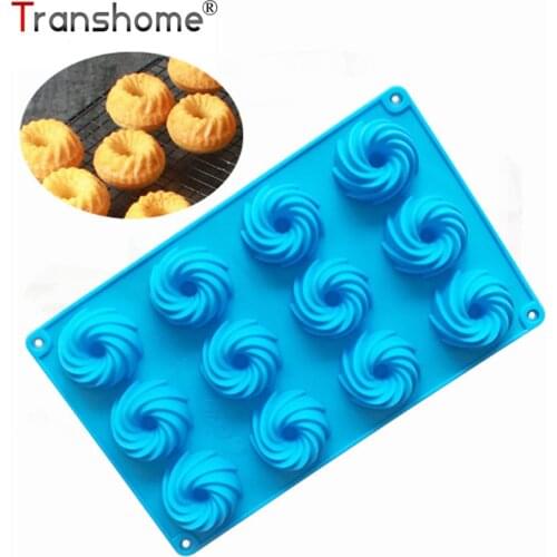 Transhome Silicone Mould 12-hole Muffin Cake Pan Cake/Pudding/Cupcake/Mold Baking Confectionery Tools Baking Silicone Mold 2019