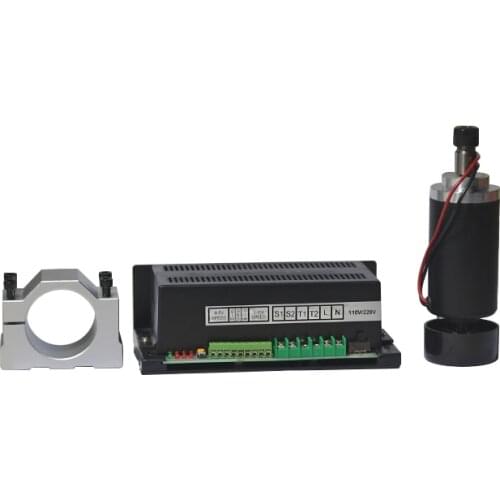 LINK CNC 400w high speed spindle motor air cooled DC collet for cnc engraving machine drilling with 52mm bracket and power